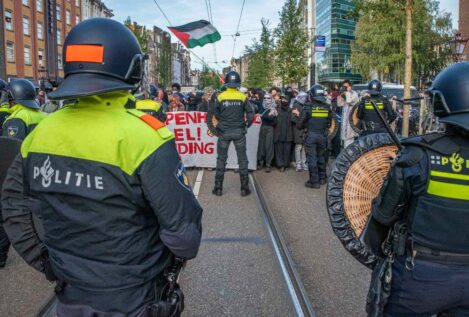 Detenido un centenar de personas en una manifestación propalestina en Ámsterdam