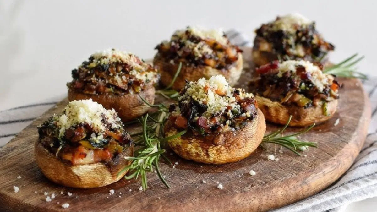 Champiñones rellenos de morcilla: la receta adecuada para las comidas con amigos