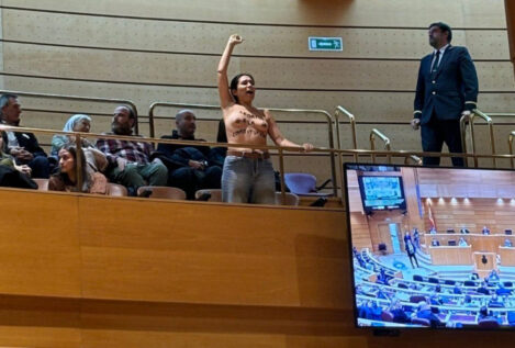 Expulsan del Senado a dos activistas de Femen tras irrumpir en el hemiciclo durante un pleno