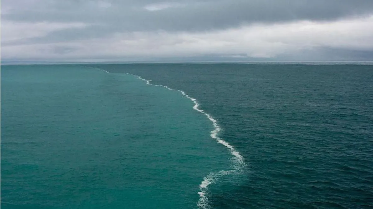 ¿Por qué hay una línea visible que separa el agua del océano Atlántico de la del Pacífico?