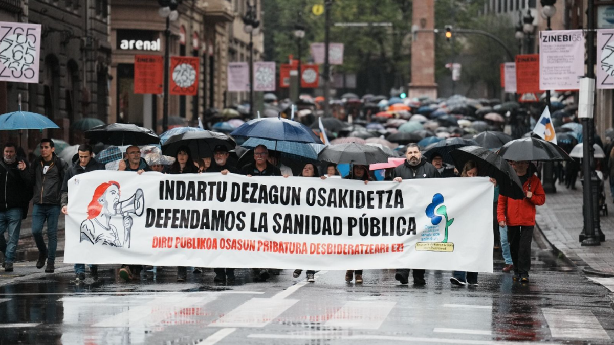 Las marchas en defensa de la sanidad pública en País Vasco continuarán de forma indefinida