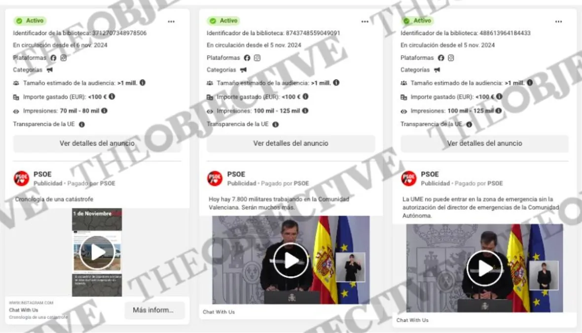 El PSOE lanza cinco campañas en redes para culpar a Mazón del desastre de Valencia