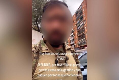 Un militar estalla contra el Gobierno: «24 horas en Valencia y no nos dejan hacer nada»