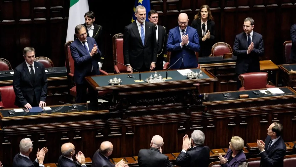 Felipe VI en el Parlamento italiano