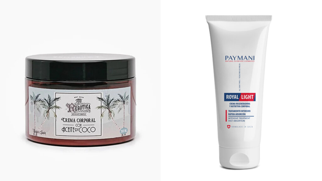 MI REBOTICA Crema corporal con aceite de coco // PAYMANI Crema regeneradora y nutritiva