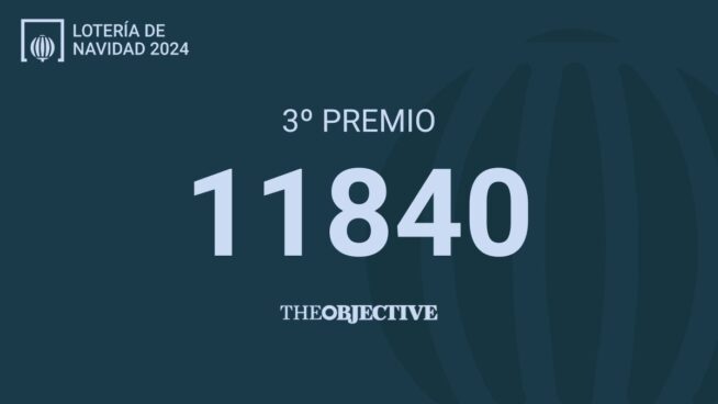 11840: tercer premio de la Lotería de Navidad 2024