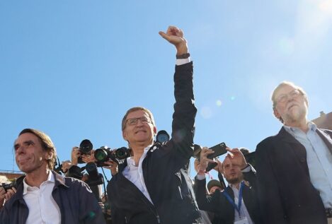 Aznar y Rajoy se unen a Feijóo y Ayuso en el acto de apoyo a Edmundo González en Madrid