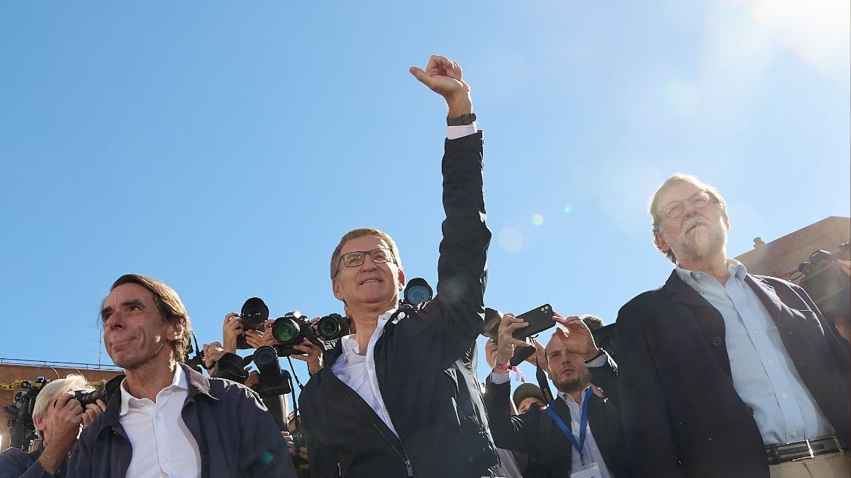 Aznar y Rajoy se unen a Feijóo y Ayuso en el acto de apoyo a Edmundo González en Madrid