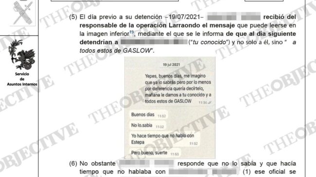 La Justicia investiga a un mando de la UCO por revelar información a una de las tramas del fuel