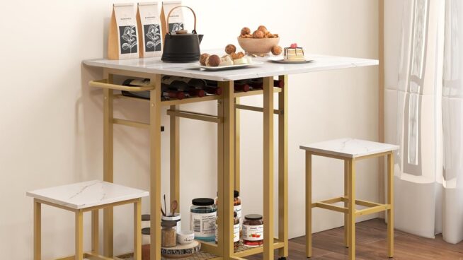 Ahorra espacio con estilo con las mejores mesas de cocina plegables