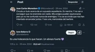Belarra defendió a Monedero tras el «bulo» de un expediente en 2024: «Es una indecencia»