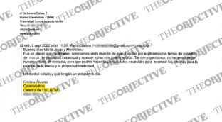 La asesora de Moncloa se presentaba como «colaboradora» de Begoña Gómez en la UCM