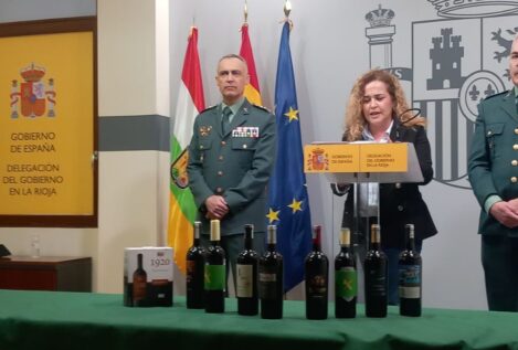 La Guardia Civil desmantela una red que vendía en Asia vino con etiquetas falsas de Rioja