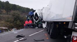 Cuatro muertos en una colisión frontal entre dos camiones en la N-113 en Fitero (Navarra)