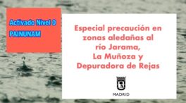 Madrid vuelve a activar su plan de inundaciones por los desembalses del río Jarama