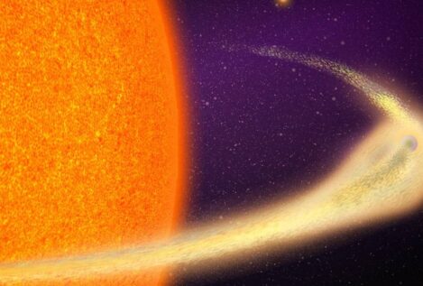 Descubren un planeta en desintegración con una cola similar a la de un cometa