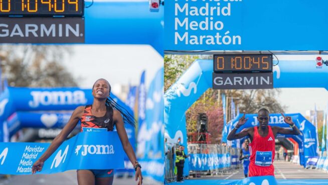 Emmy Jepkemoi Mutai y Levy Kibet Chematot ganan el Movistar Madrid Medio Maratón 2025