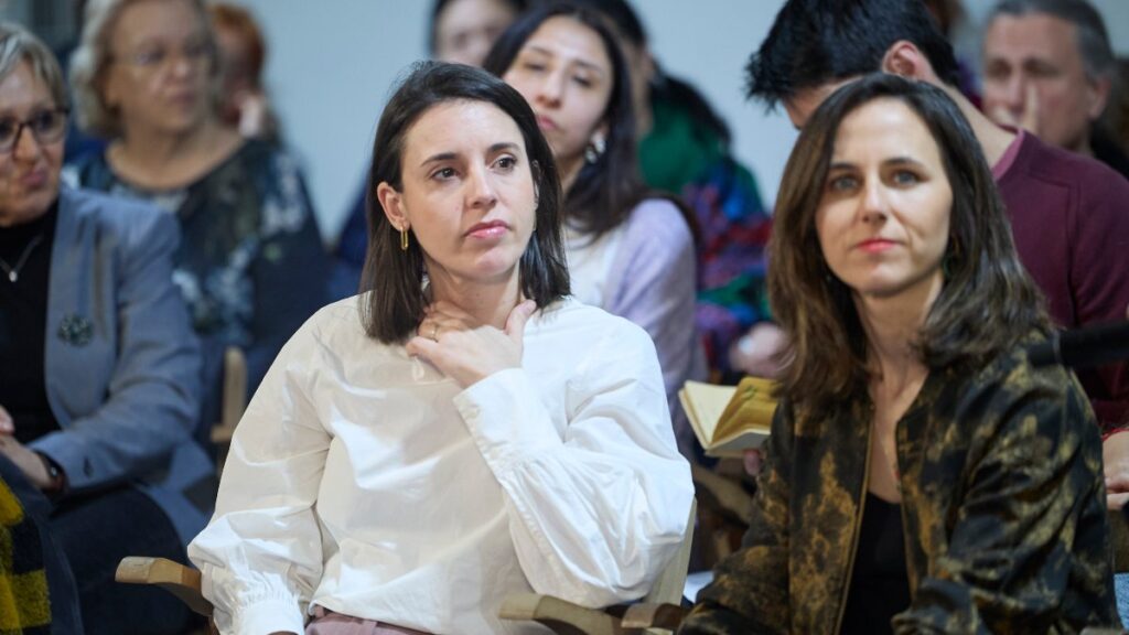 Irene Montero y Ione Belarra en un acto de Podemos