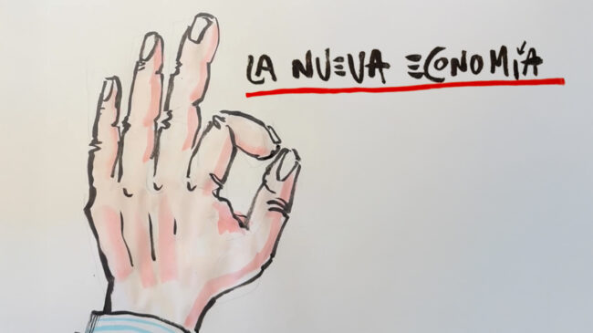 La viñeta animada sobre... la nueva economía
