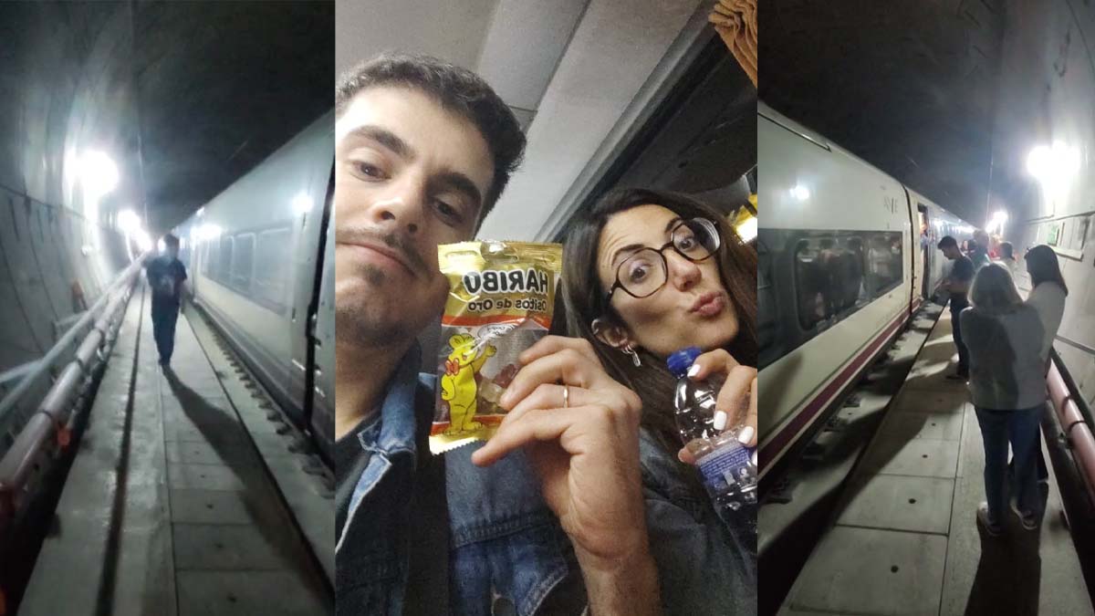 La luna de miel truncada de Adrián y Cristina tras 14 horas atrapados en el tren