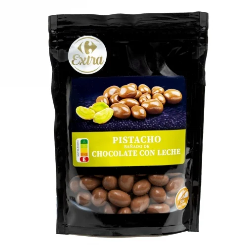 Bolsita de pistachos con chocolate de Carrefour: (Canva)