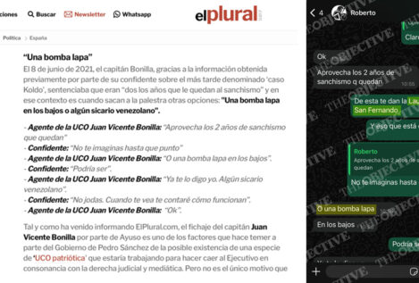 El Gobierno propaga un mensaje manipulado de una «bomba lapa» de la UCO contra Sánchez