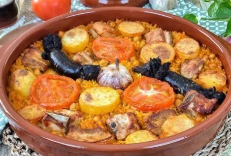 Arroz al horno al estilo Arguiñano con un toque andaluz que modifica la receta (es el alioli)