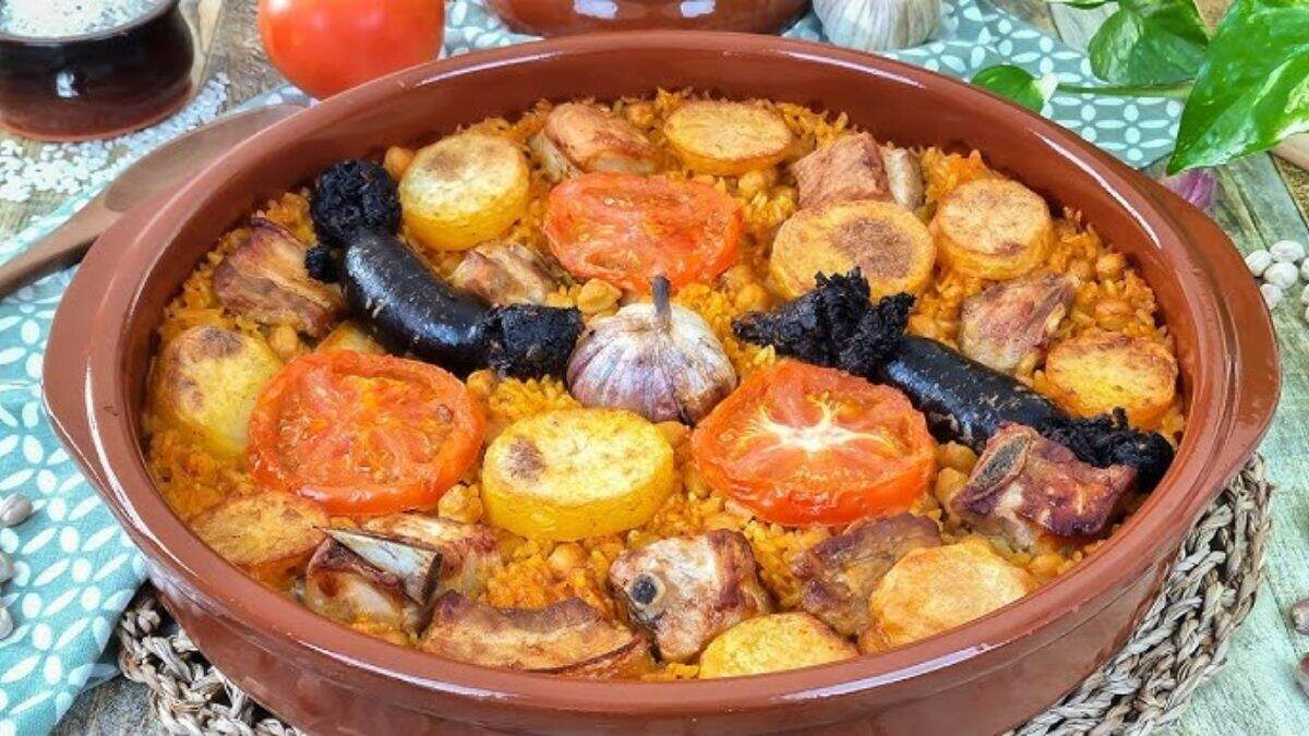 Arroz al horno al estilo Arguiñano con un toque andaluz que modifica la receta (es el alioli)