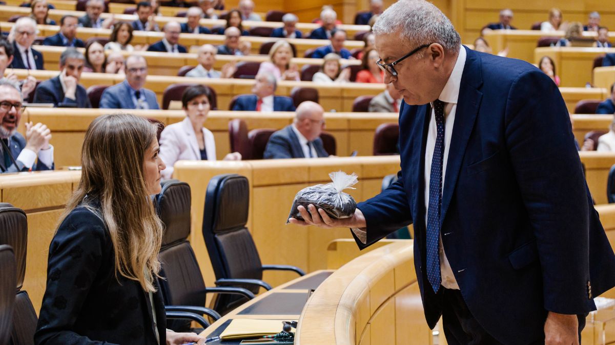 El senador del PP que dio una bolsa de arena tóxica a Aagesen critica la «piel fina» del PSOE