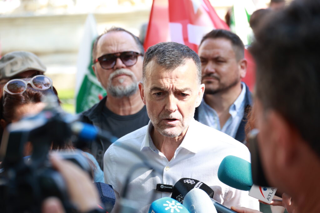 El coordinador federal de IU, Antonio Maíllo, en Sevilla