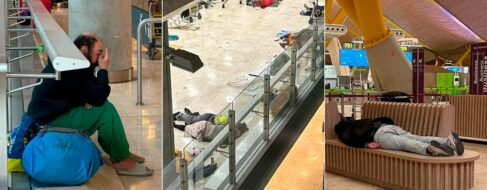 La crisis de los sintecho se agrava en Barajas: los vigilantes se niegan a controlar los accesos