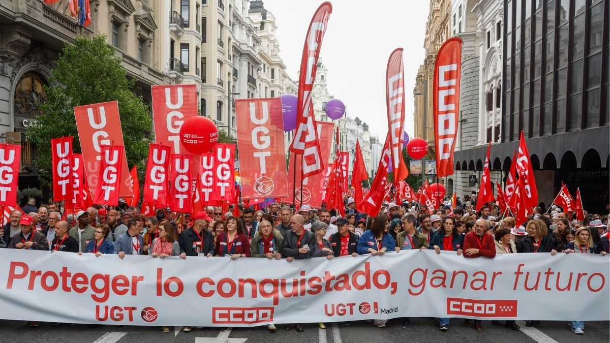 Arranca en Madrid la manifestación del 1 de mayo bajo el lema ‘Proteger lo conquistado’