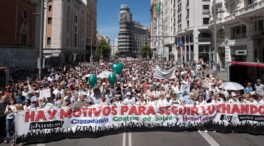 Miles de personas marchan en Madrid en defensa de la sanidad pública