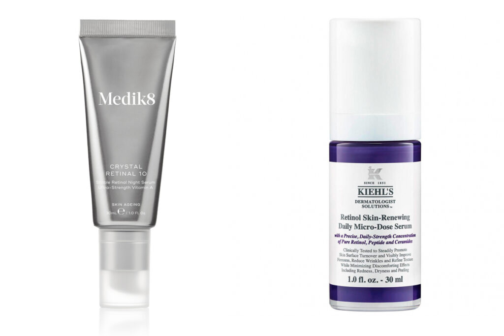 MEDIK8 Sérum con retinal encapsulado. (PVP: 110€) // KIEHL´S Sérum antiedad. (PVP: 59€)