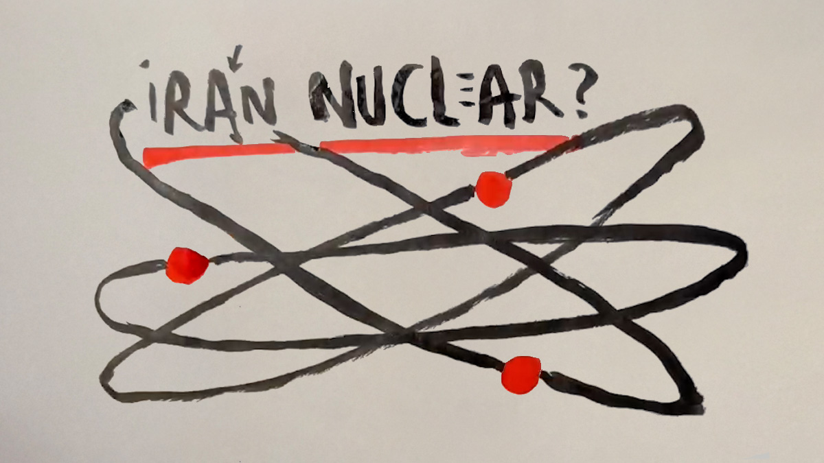 La viñeta animada sobre... Irán y la cabeza nuclear