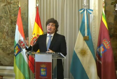 Milei anuncia en Madrid que la dolarización se acerca: «Cerrar el Banco Central está a tiro»
