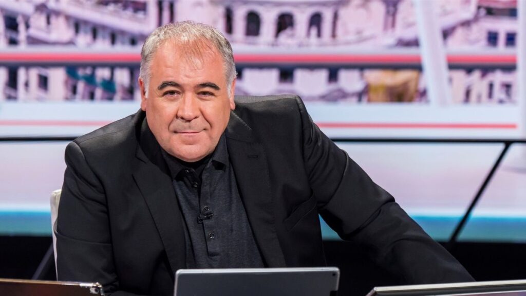 Ferreras con su camisa negra habitual. Atresmedia Televisión
