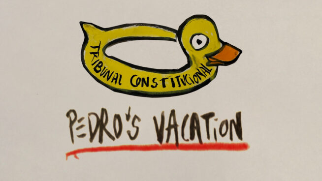 La viñeta animada sobre... las vacaciones de Pedro