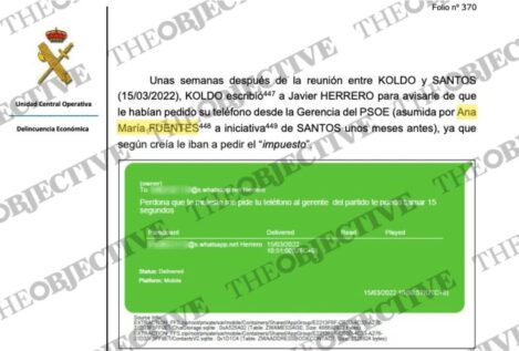 Sánchez deja el PSOE en manos de una amiga de Cerdán que sale en el informe de la UCO