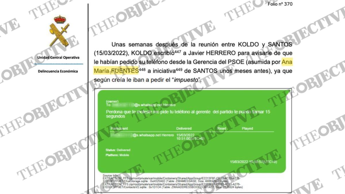Sánchez deja el PSOE en manos de una amiga de Cerdán que sale en el informe de la UCO
