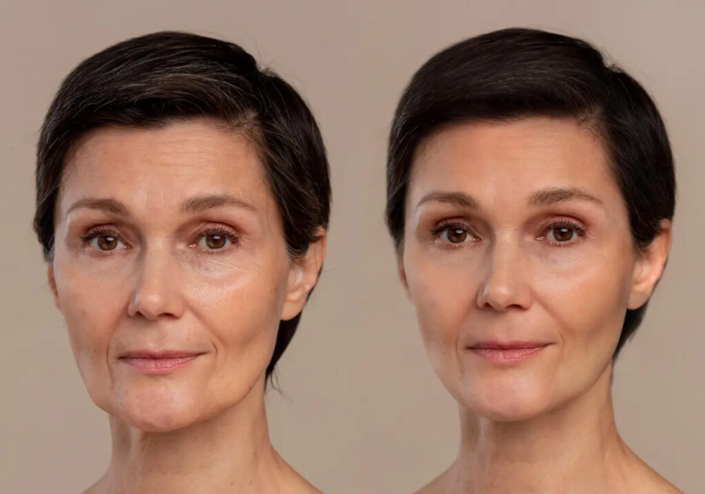 Antes y después de un tratamiento con grasa propia