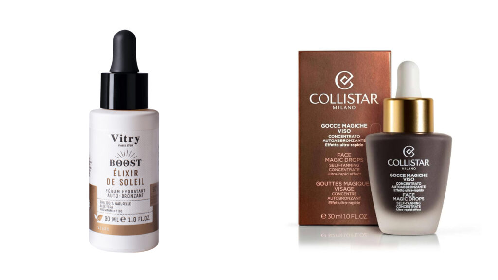 VITRY Sérum autobronceador // COLLISTAR Gotas Mágicas autobronceadoras