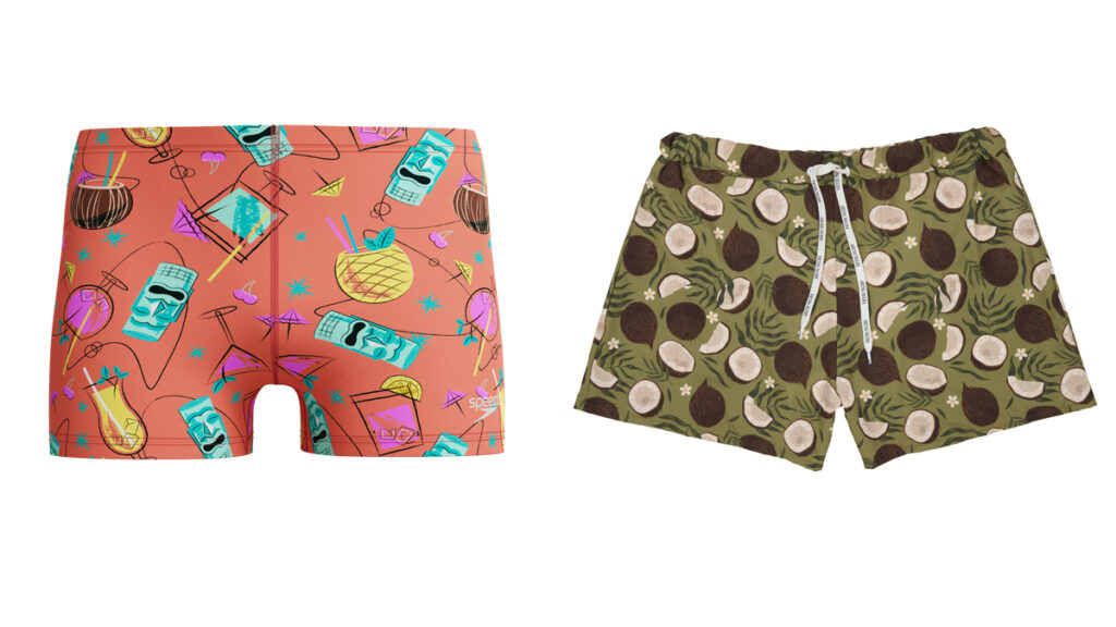 SPEEDO Bañador con estampado veraniego // ARENA NEGRA de TENERIFE MODA Propuesta con print de cocos