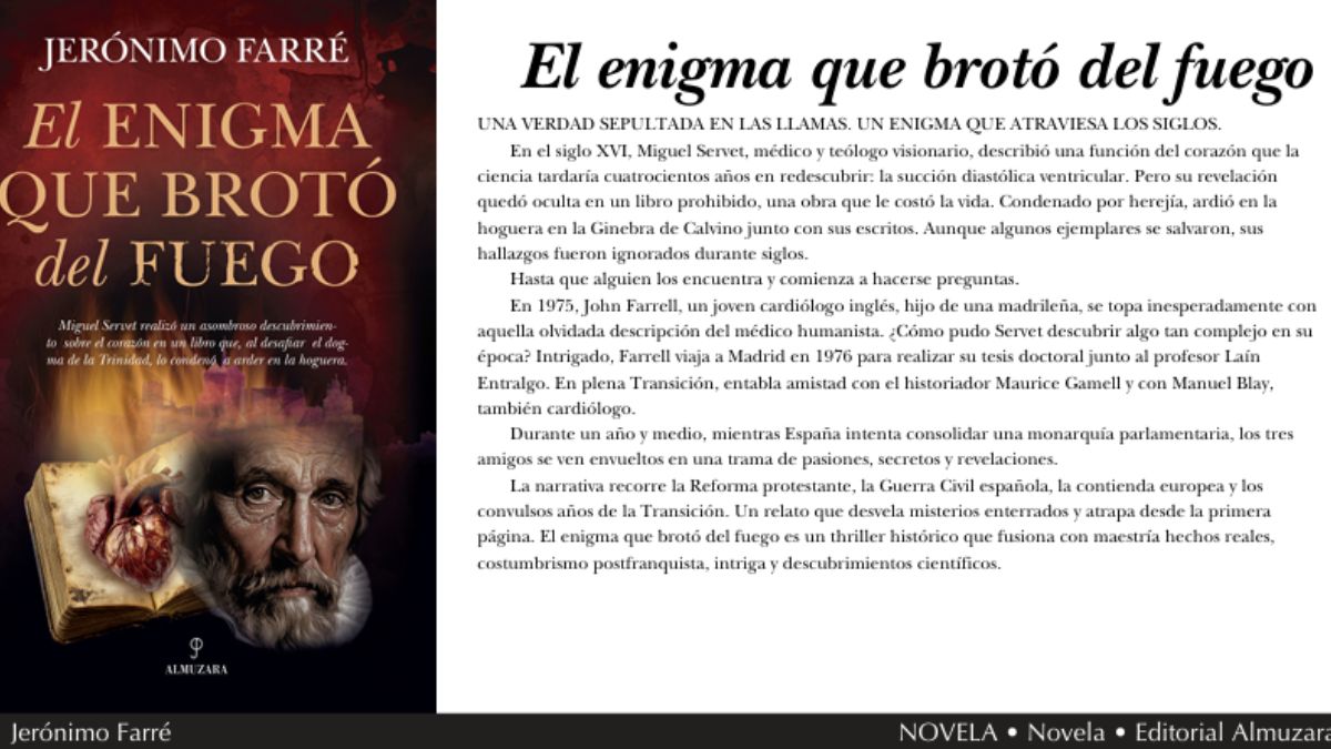 Almuzara presenta ‘El enigma que brotó del fuego’, de Jerónimo Farré