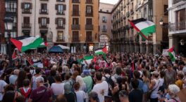 Una protesta pro Palestina frente a Exteriores pide la liberación de la 'Flotilla de la libertad'