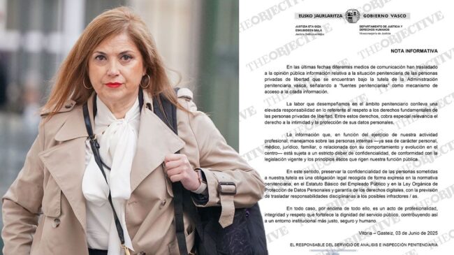 El Gobierno vasco amenaza con sancionar a los funcionarios que filtren datos de las prisiones