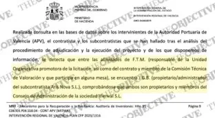 Montero avisó al Puerto de Valencia de que un directivo tenía negocios con una adjudicataria