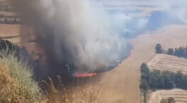 La Generalitat obliga a confinar a los vecinos de un pueblo en Lérida por un incendio agrícola