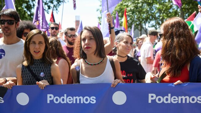 Sumar, Podemos e IU se manifiestan contra el rearme y el nuevo objetivo de gasto en defensa
