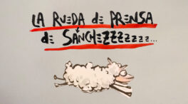 La viñeta sobre... la rueda de prensa de Sánchez